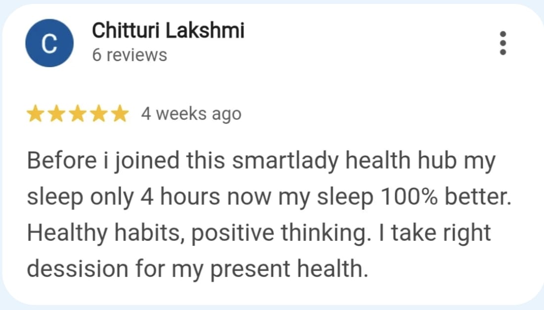 Review from a Smart Lady Health Hub member 3