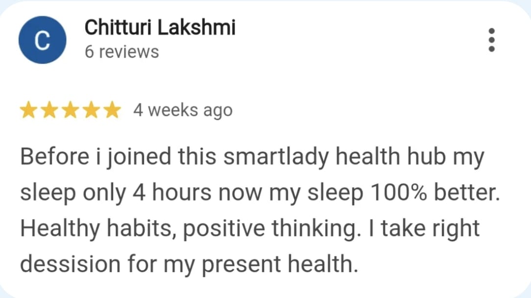 Review from a Smart Lady Health Hub member 7