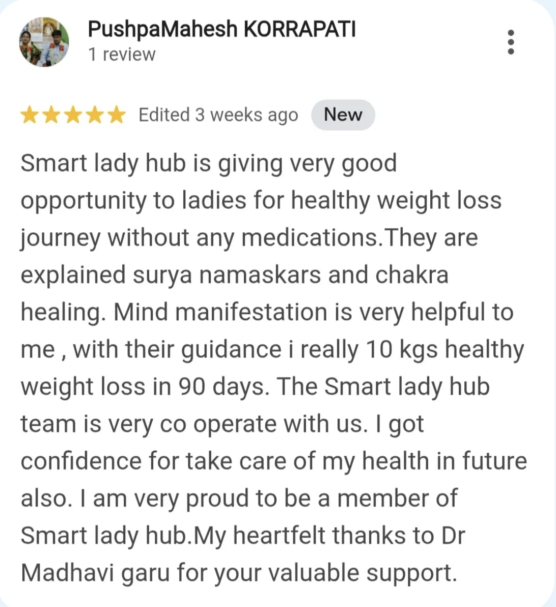 Review from a Smart Lady Health Hub member 8